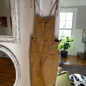 Over sized slouchy overalls- Free People size small EUC
